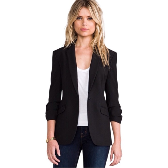 Elizabeth and James Classic Black Blazer - Picture 1 of 8